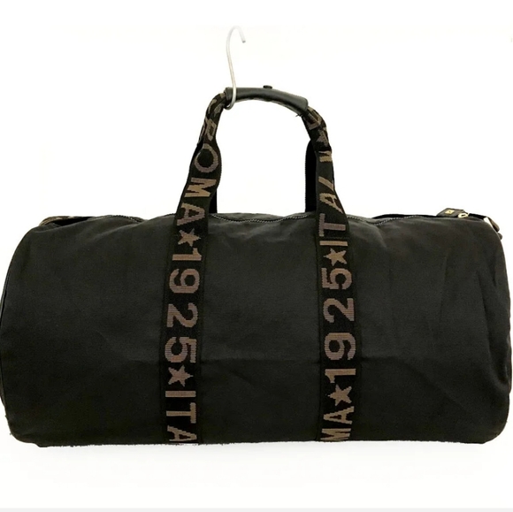 FENDI BLACK NYLON LEATHER 2 WAY TRAVEL HAND BAG/1A4261 - Picture 13 of 14